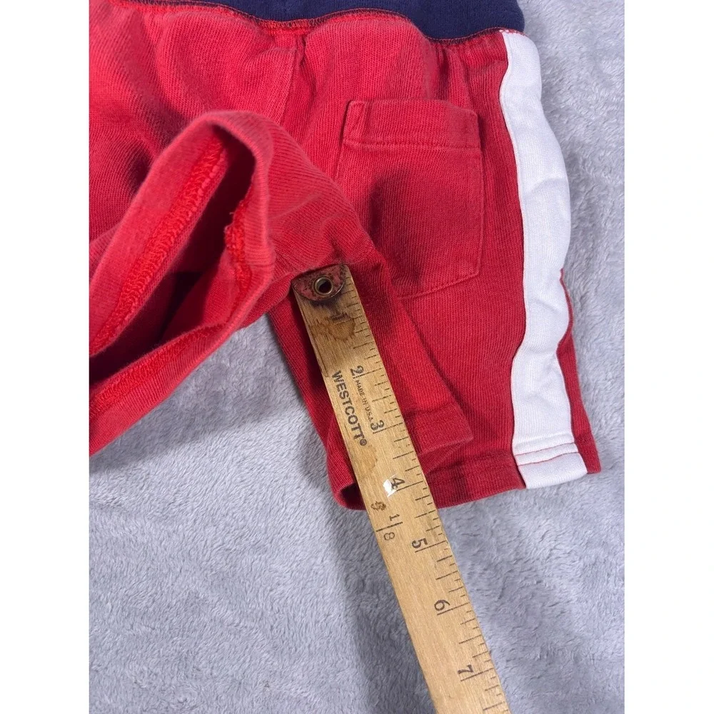 Polo Ralph Lauren Boys Shorts 2T Red Drawstring Elastic Waist Side Stripe